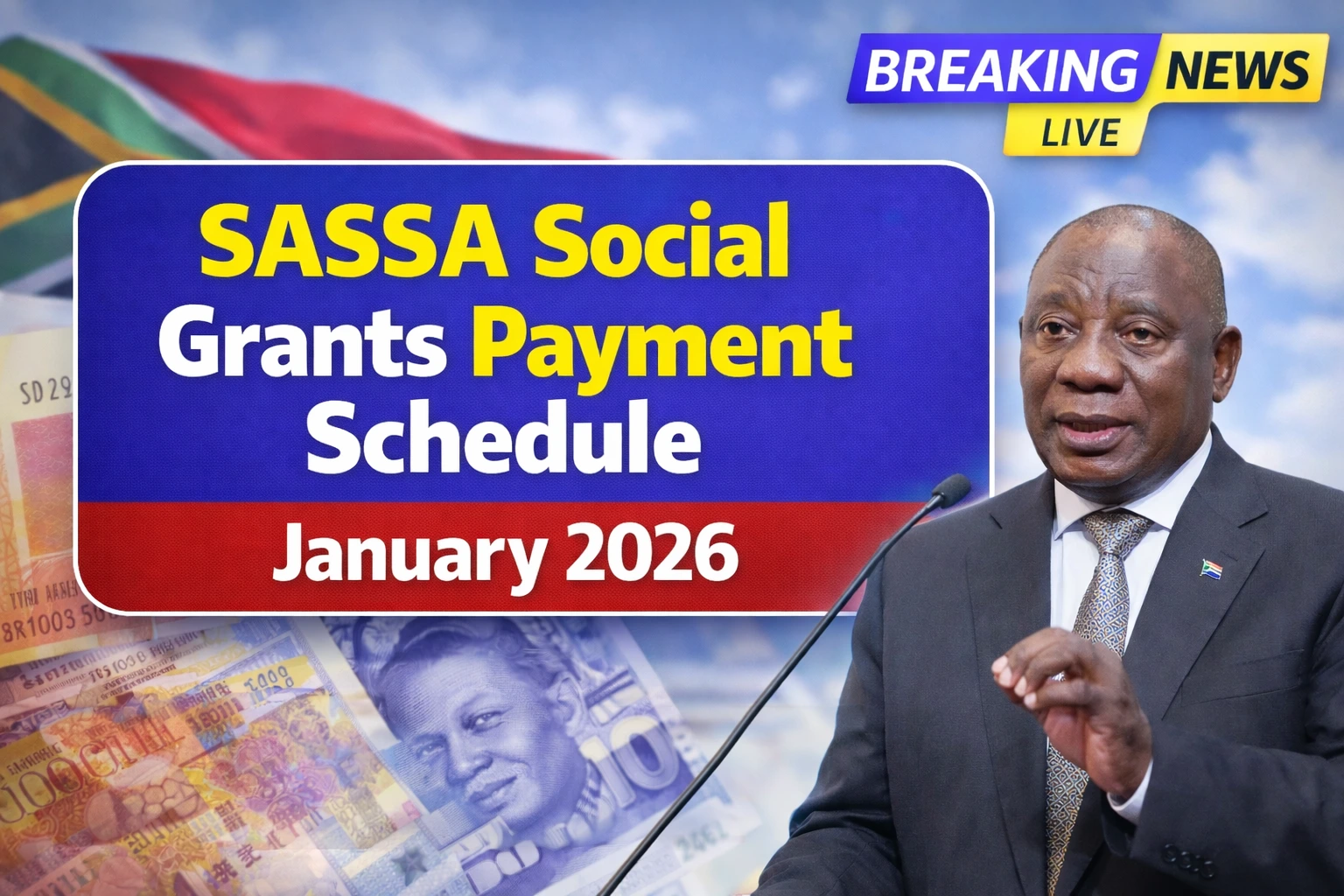 SASSA Social Grants Payment Schedule January 2026