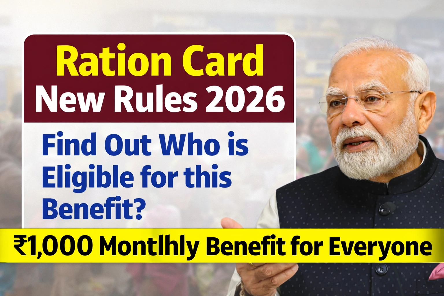 ₹1,000 Monthly Benefit Under Ration Card Rules 2026